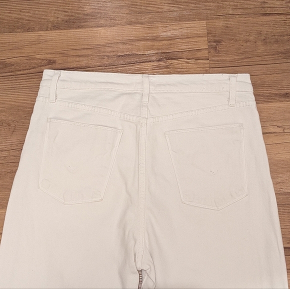 Hudson High Rise Straight Crop White Jeans - Picture 4 of 11